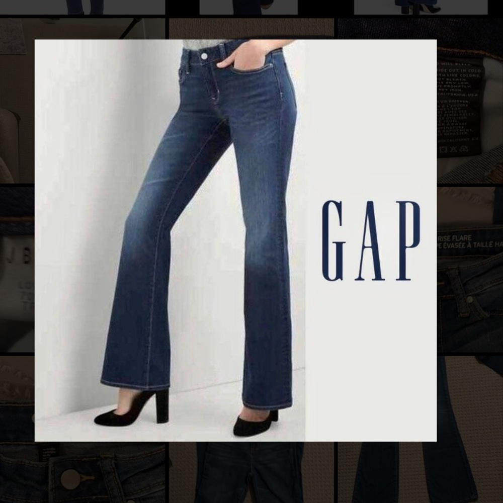 GAP High Rise Flare Jeans Sz:25